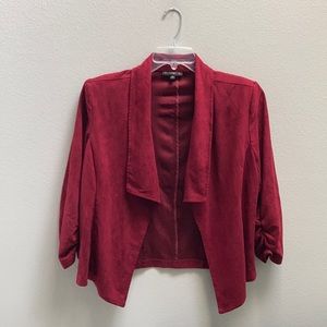 Faux suede stretchy jacket.